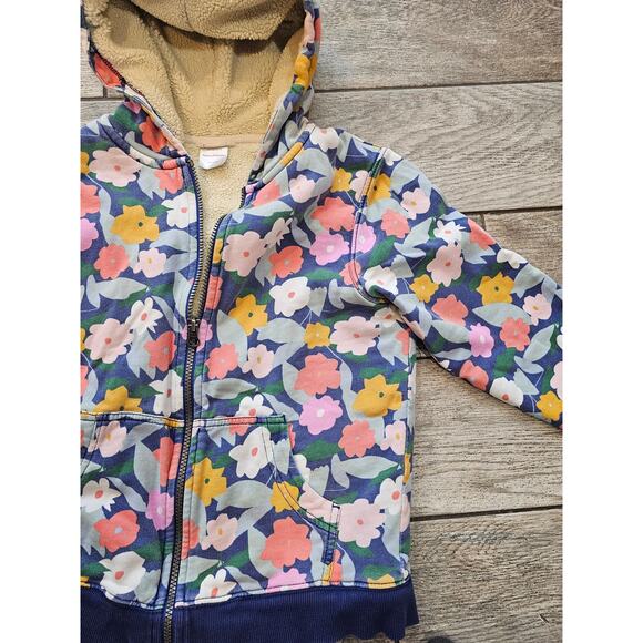 HANNAH ANDERSON FLORAL HOODED SWEATSHIRT‎ FLEECE LINED SIZE 10 - Picture 4 of 5